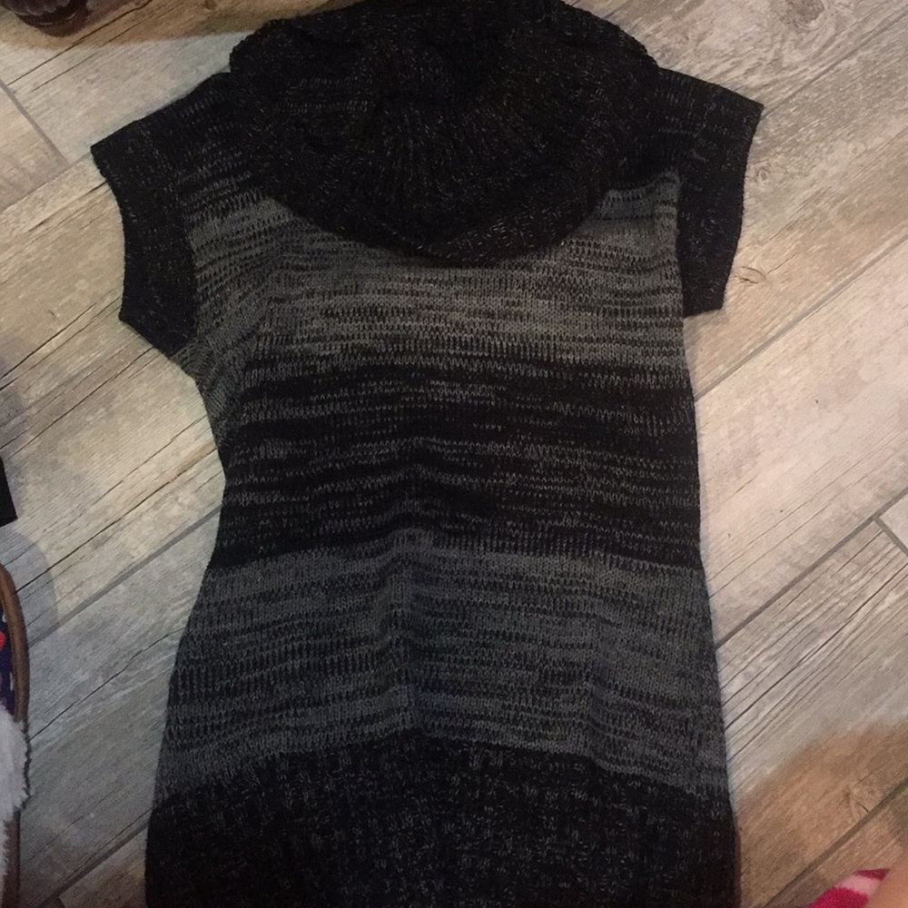 Black Cowl Neck Sweater Dress